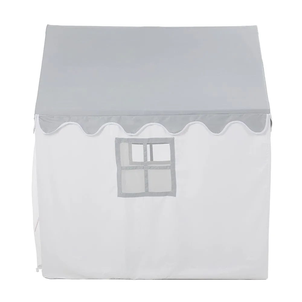 120cm W White Cotton House Play Tent For Kids with Windows