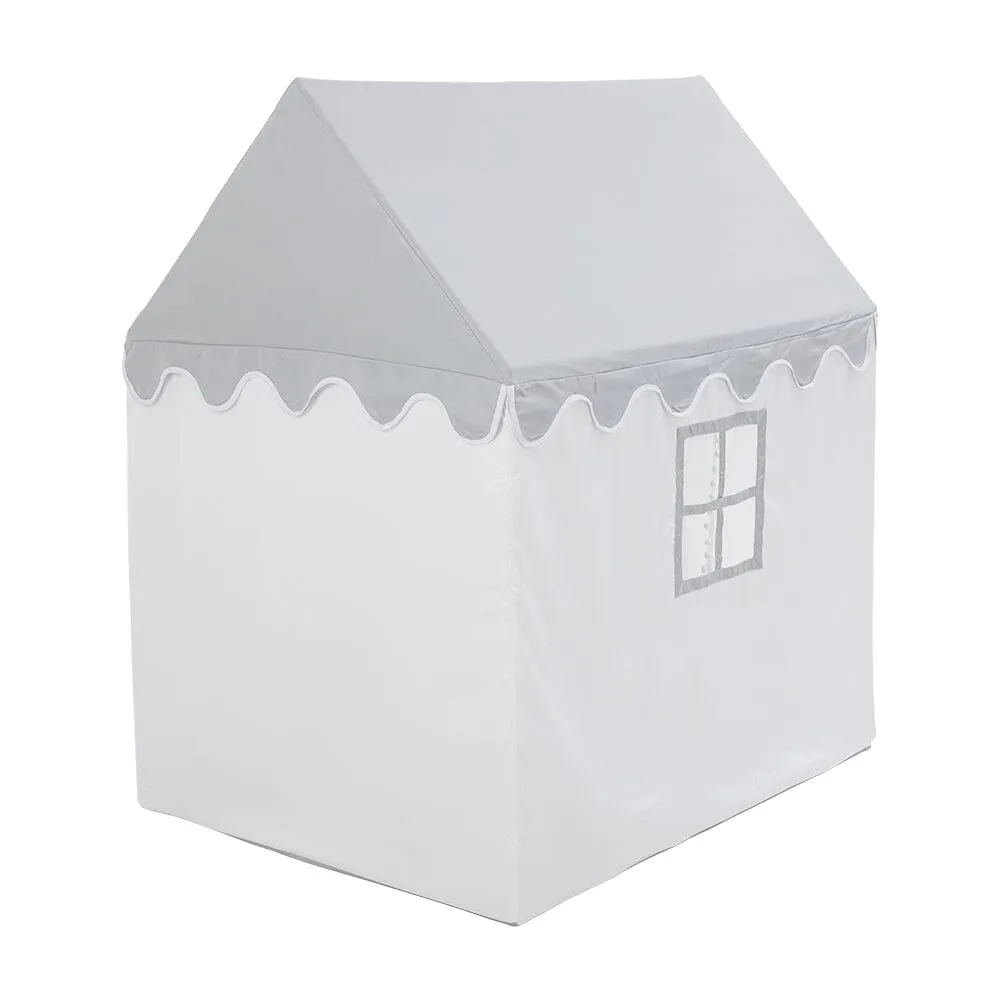 120cm W White Cotton House Play Tent For Kids with Windows