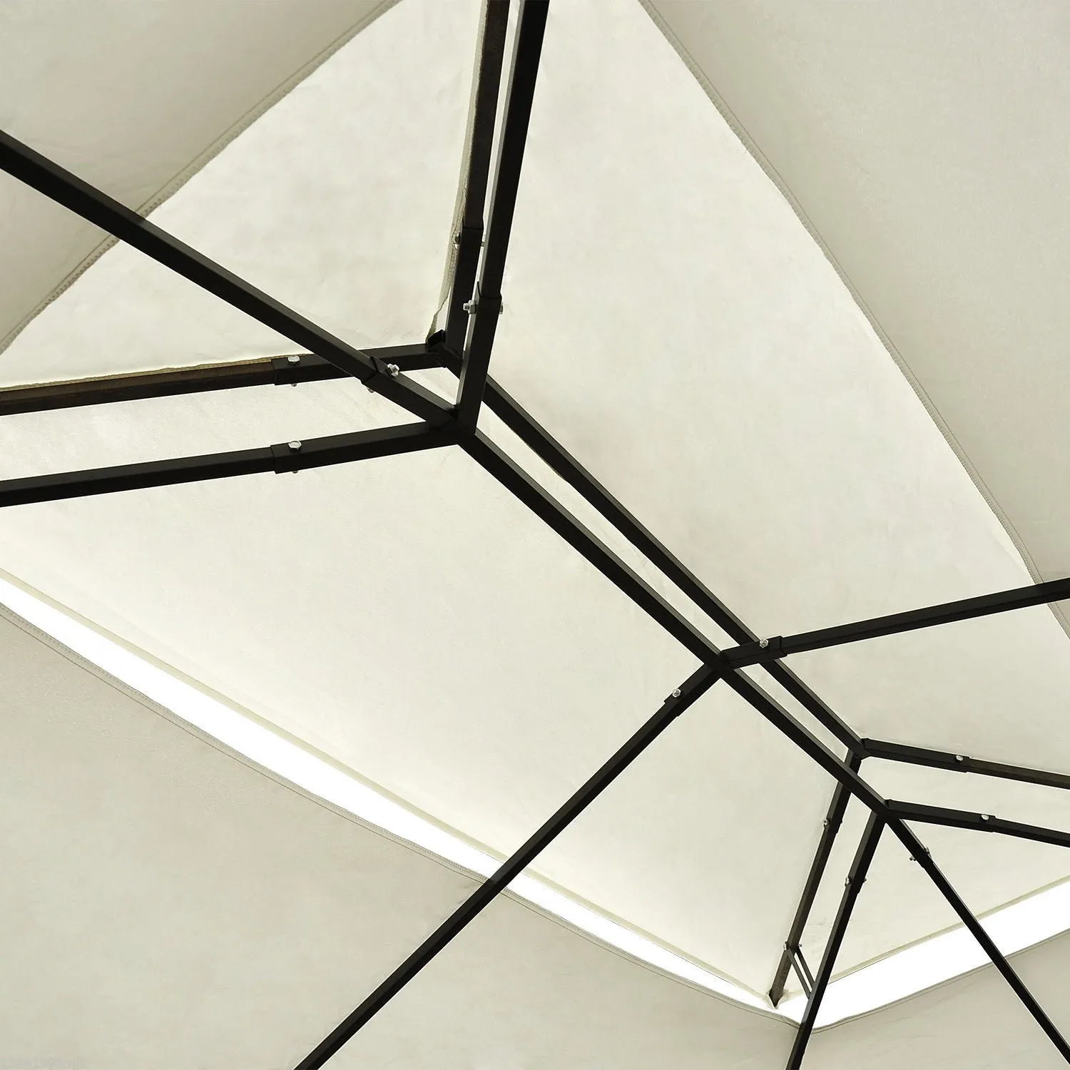13x10 ft 2 Tier Gazebo Replacement Canopy Top (Top cover only) - white