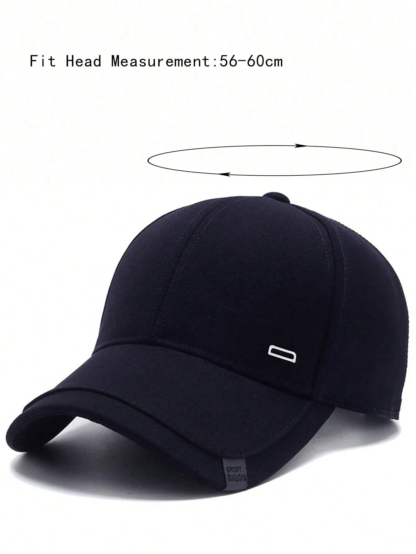 1pc Men's Black Baseball Cap, Fashionable Adjustable Sun Protection Leisure Hat, Suitable For Spring/Autumn Travel, Beach Party Casual