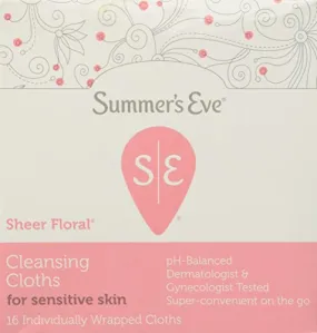 3 Pack Summer's Eve Sheer Floral Refreshing Feminine Wipes 16 count