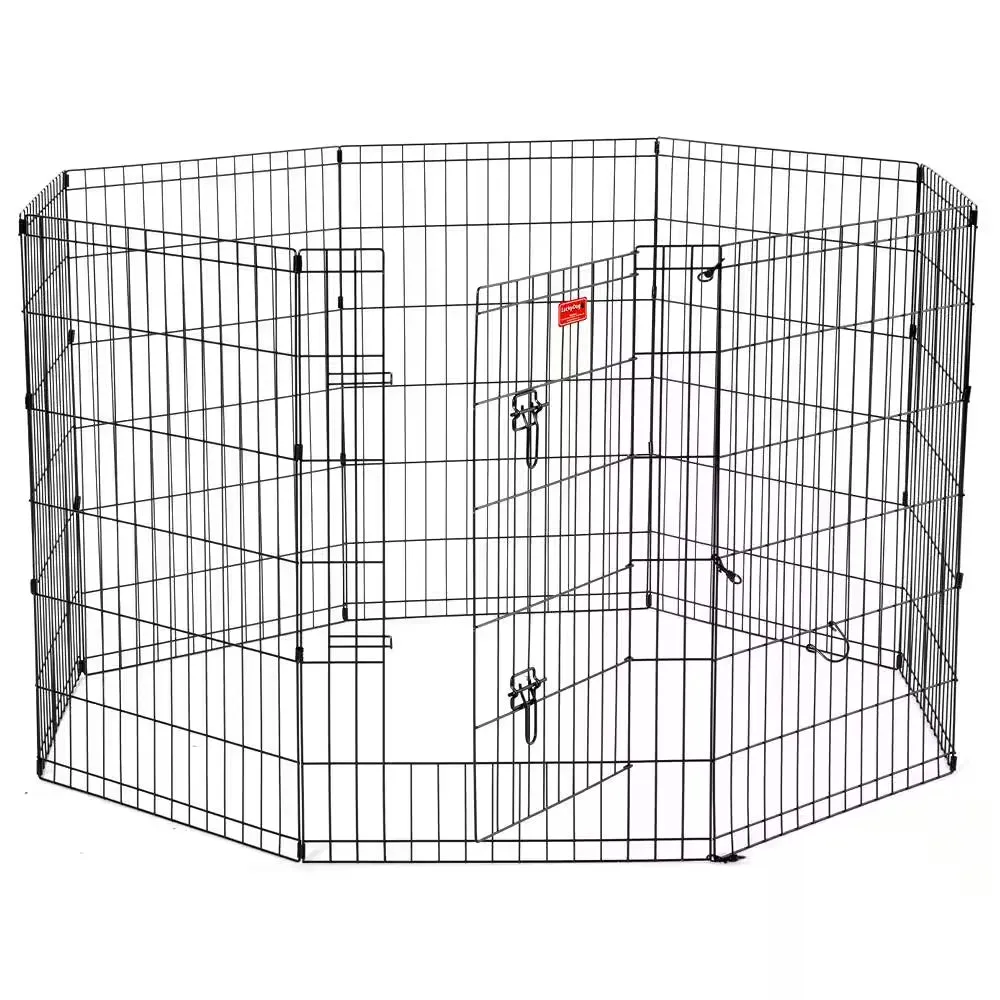 36 In. High Heavy Duty Dog Exercise Pen with Stakes