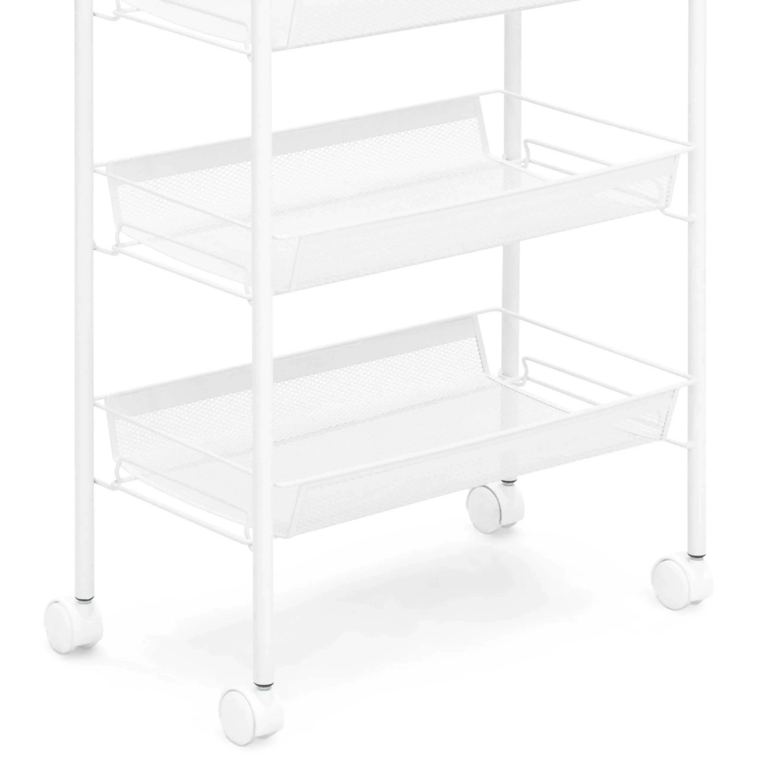 5-Tier Metal Rolling Kitchen Utility Storage Cart w/ Locking Casters