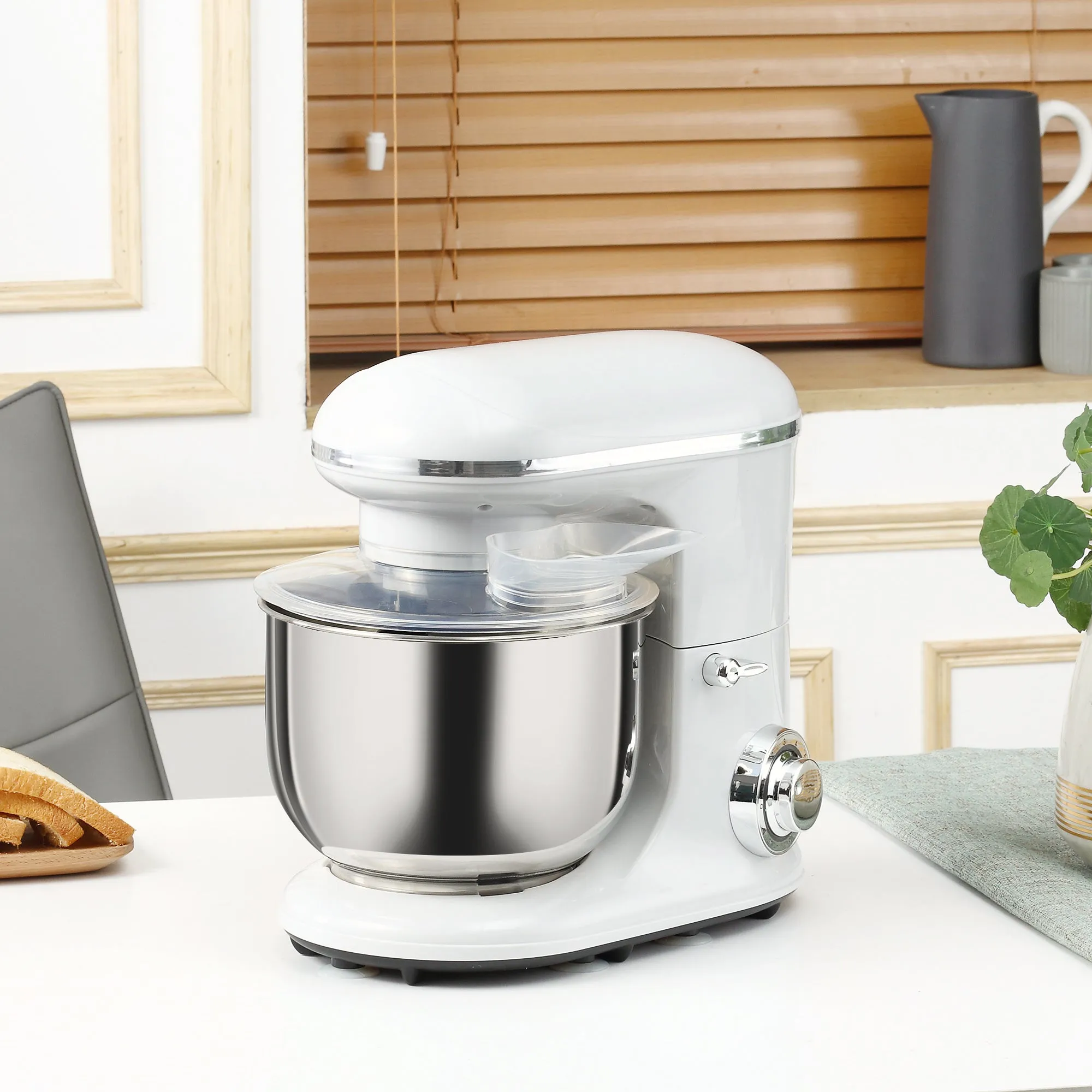 600W Stand Mixer with 6 Qt Bowl, 6 1 Speed, Dough Hook & Beater