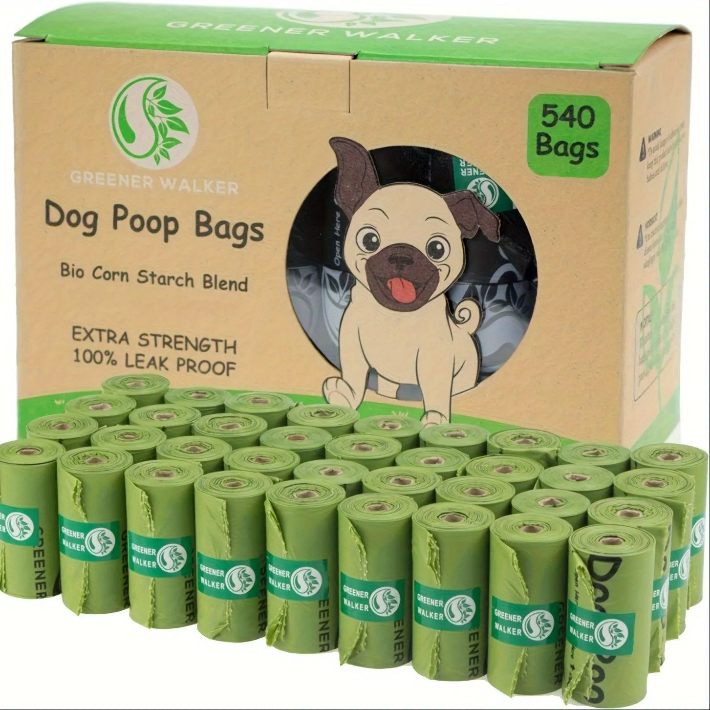 8-Roll Leak-Proof Dog Poop Bags