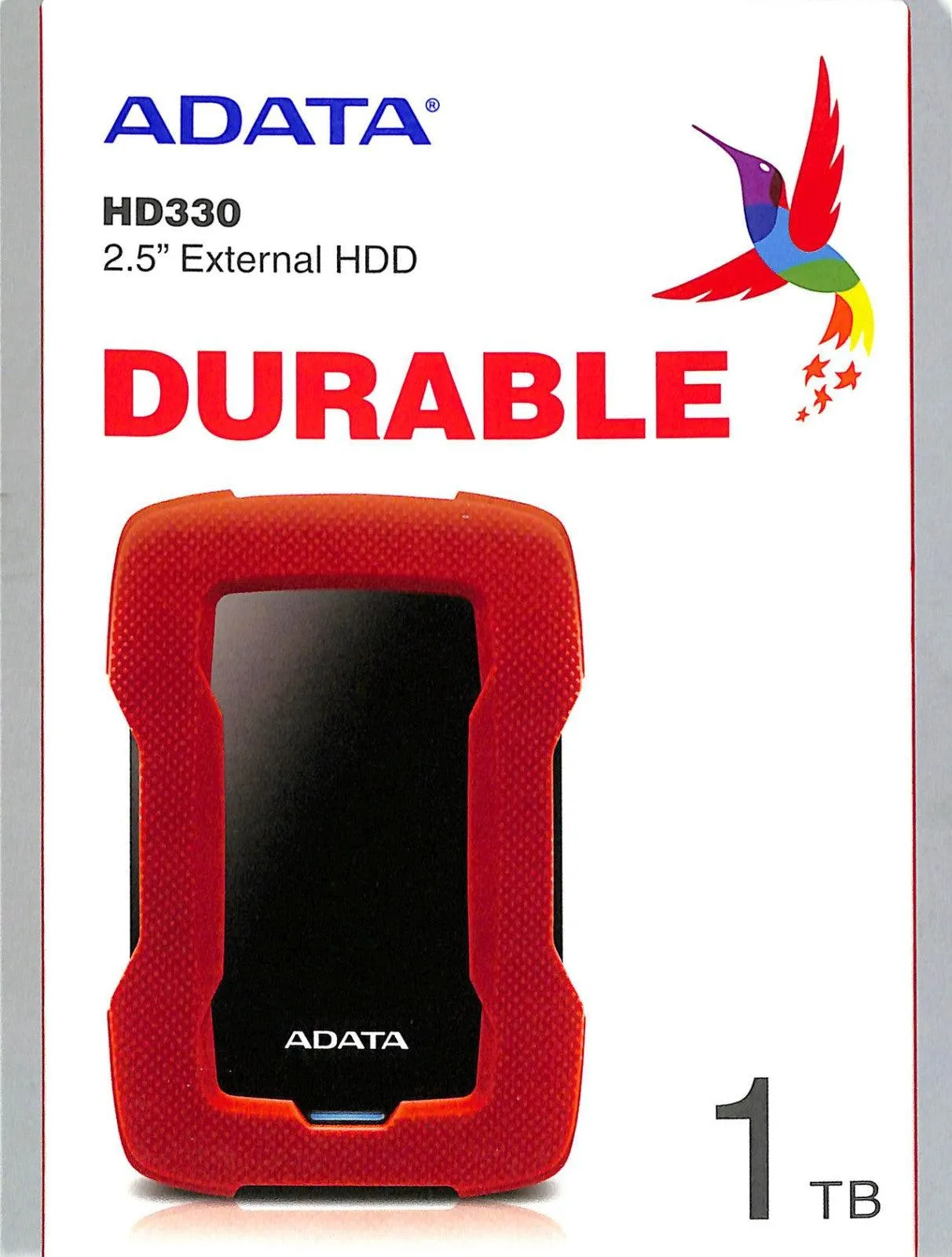 Adata HD330 Shock-Proof External Hard Drive 1TB (Red)