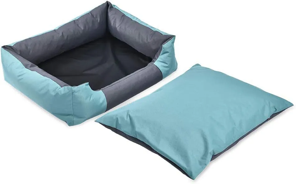 Amazon Basics Water-Resistant Easy to Clean Pet Bed (Teal 35-Inch)