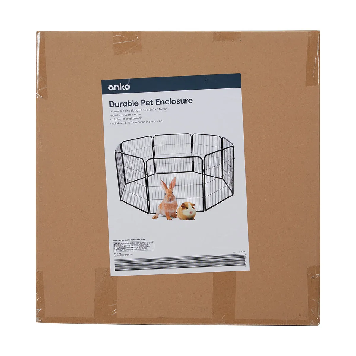 Anko Pet Enclosure Durable - Black / Suitable for Small Animals