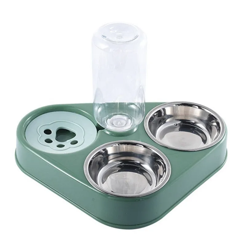 Automatic Drinking Pet Bowl 500ML Dog Cat Feeder Stainless Steel