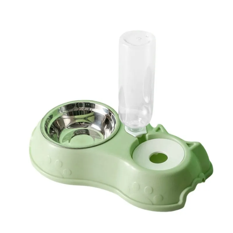 Automatic Drinking Pet Bowl 500ML Dog Cat Feeder Stainless Steel