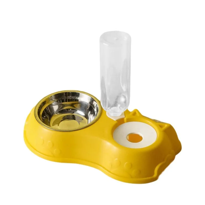 Automatic Drinking Pet Bowl 500ML Dog Cat Feeder Stainless Steel