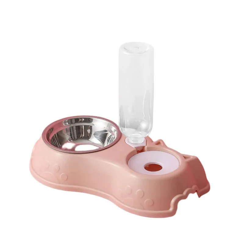 Automatic Drinking Pet Bowl 500ML Dog Cat Feeder Stainless Steel