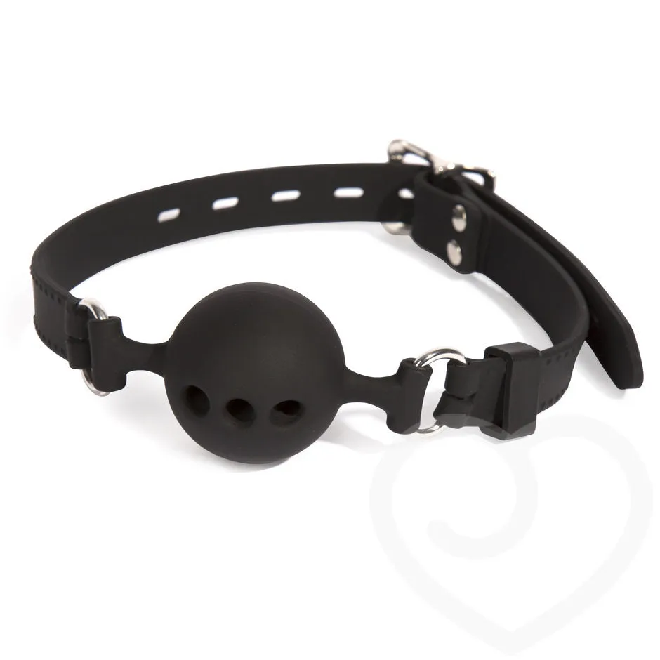 Ball Gag - Black Silicone Breathable Ball Gag - (3 sizes)