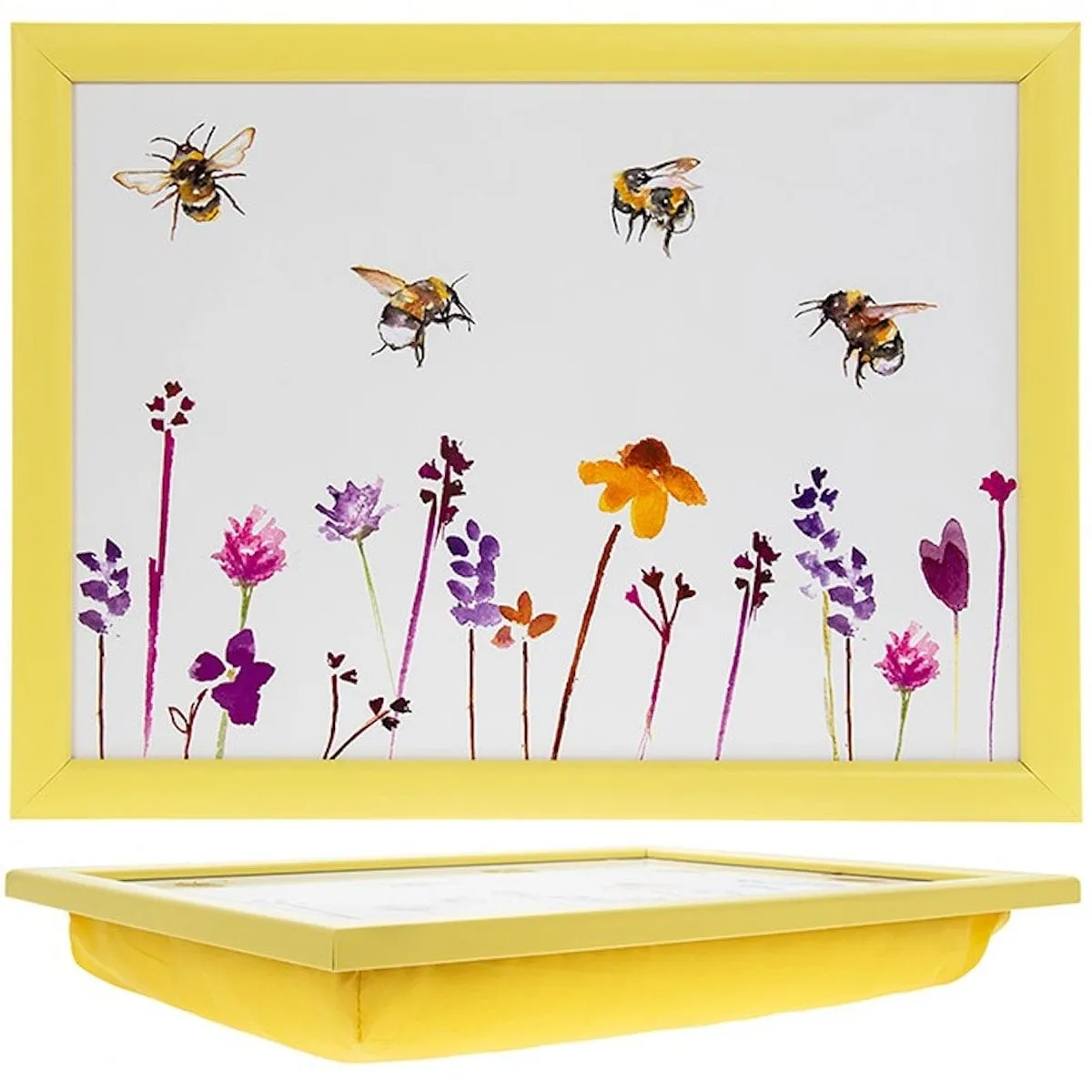 Bee and Floral Design Lap Tray