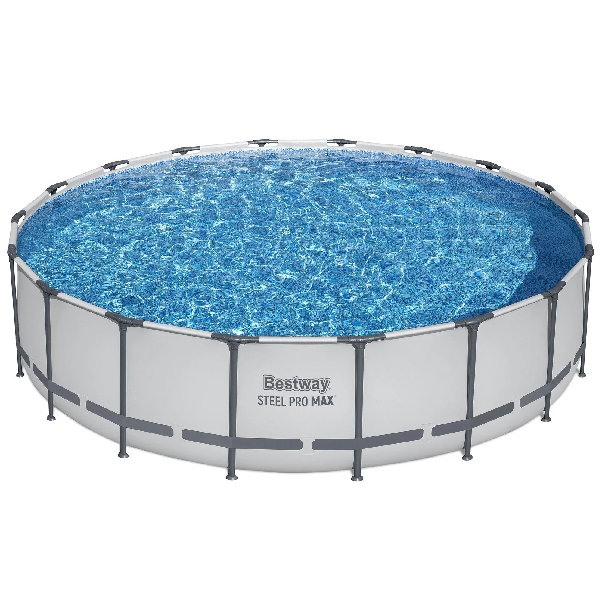 Bestway Steel Pro MAX 12' by 30" Above Ground Swimming Pool Set, Gray (Used)