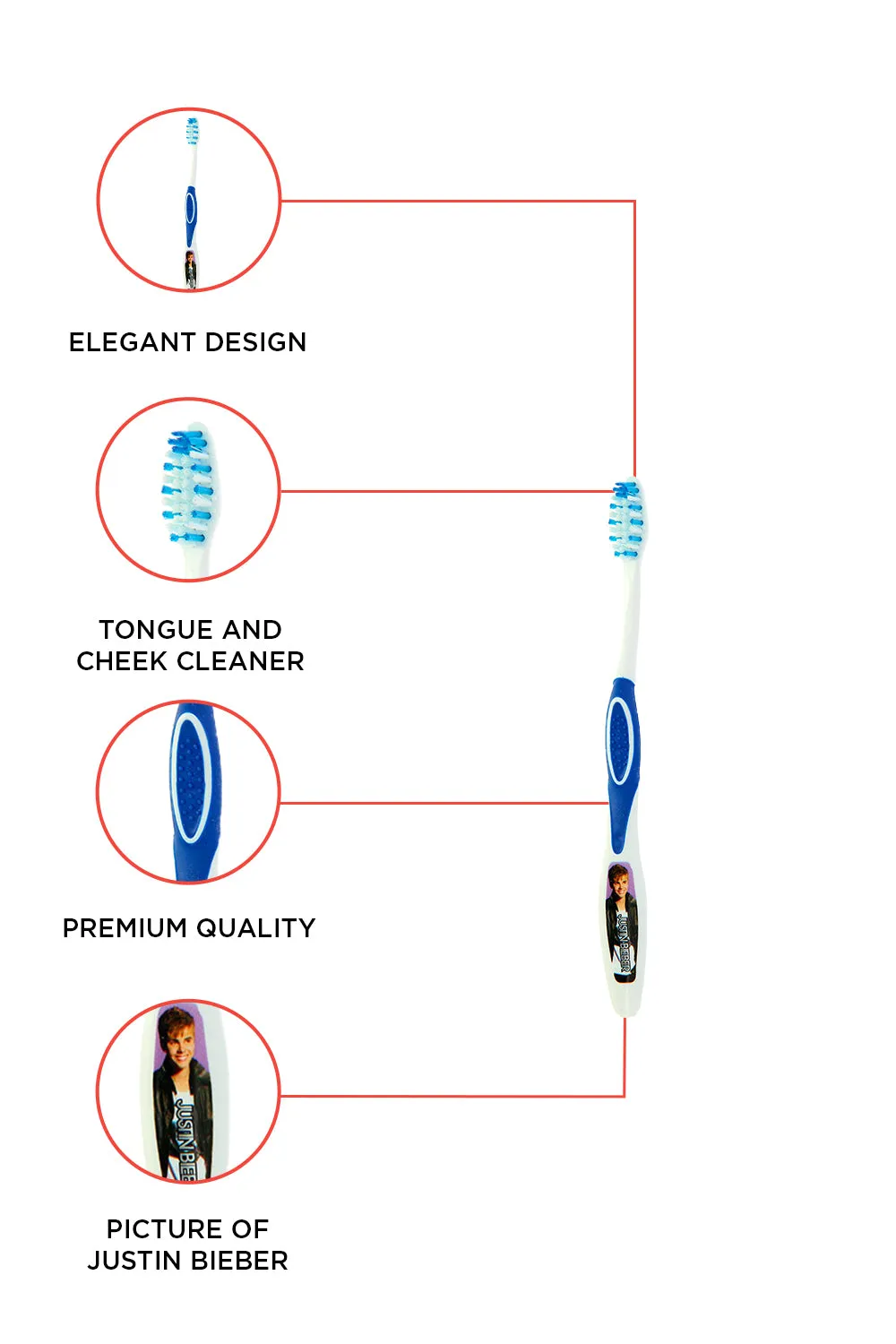 Brush Buddies Justin Bieber Manual Toothbrush