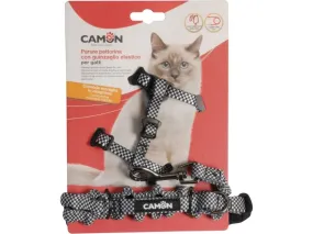 Cat set- adjustable H-shaped polyester harness with elastic leash and neoprene handle