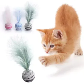 Cat Toy Feather Ball