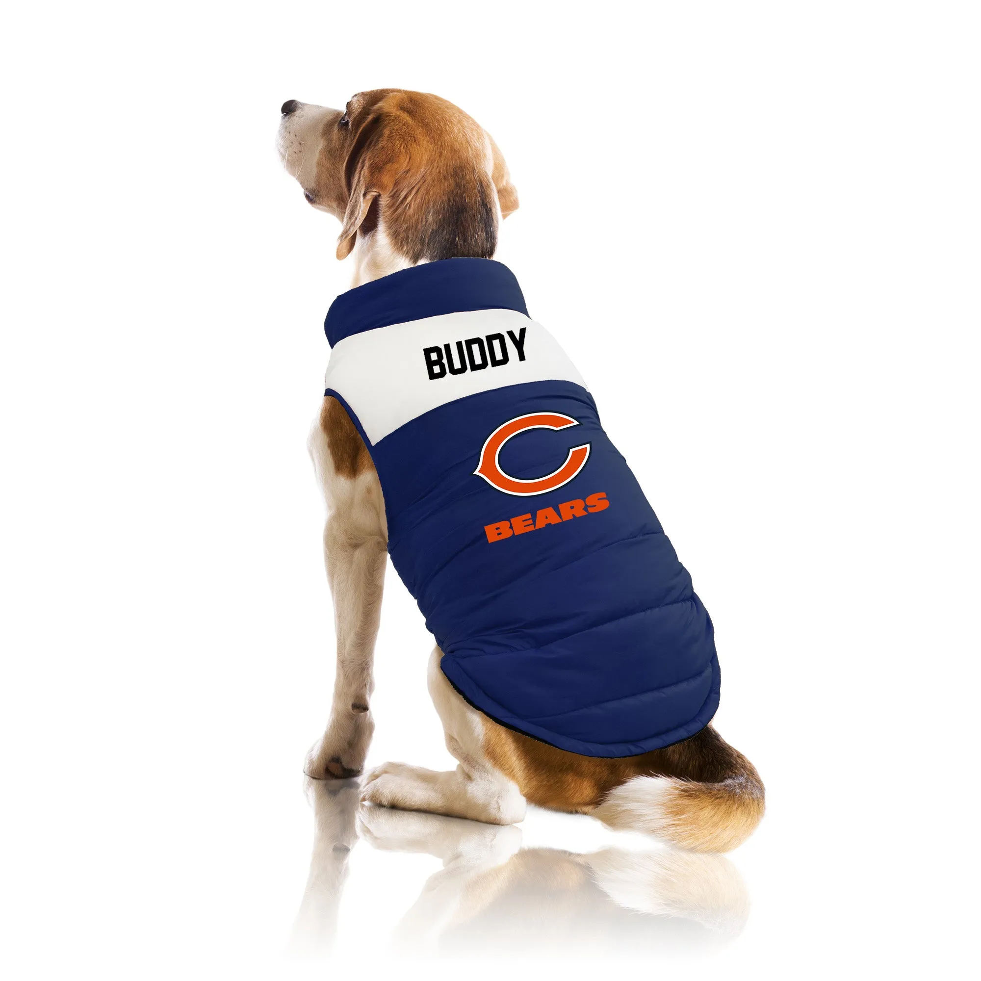 Chicago Bears Custom Pet Parka Puff Vest