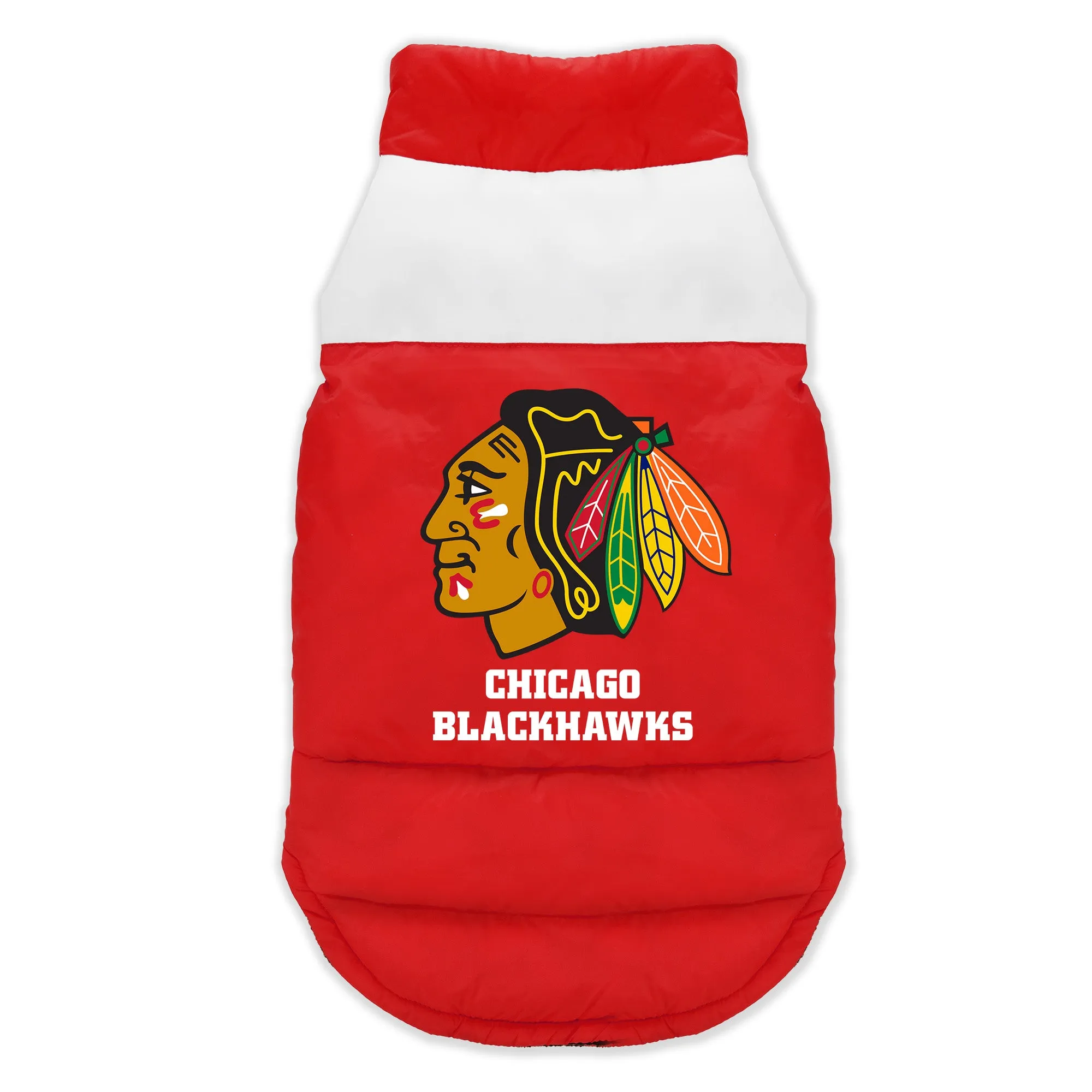 Chicago Blackhawks Pet Parka Puff Vest