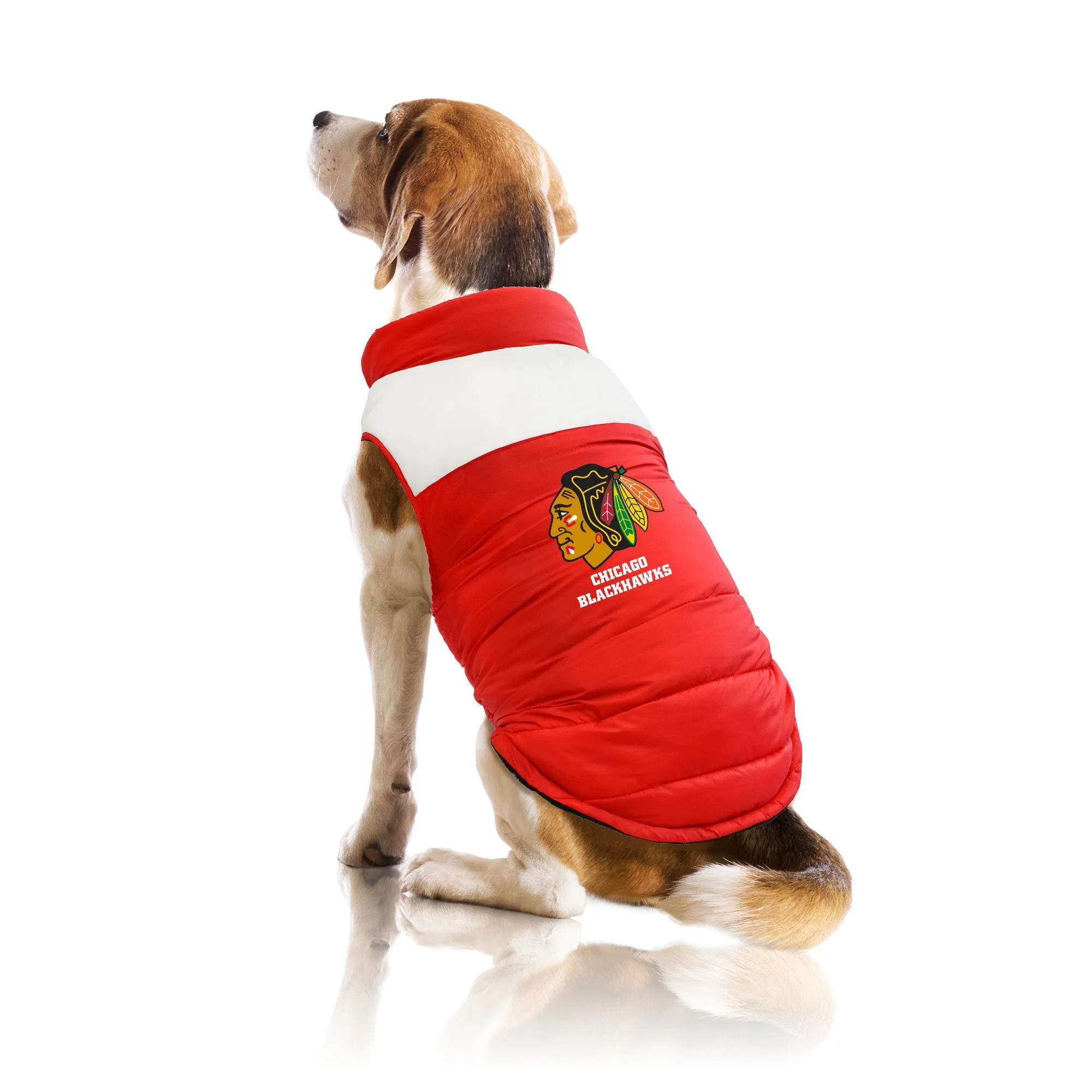 Chicago Blackhawks Pet Parka Puff Vest