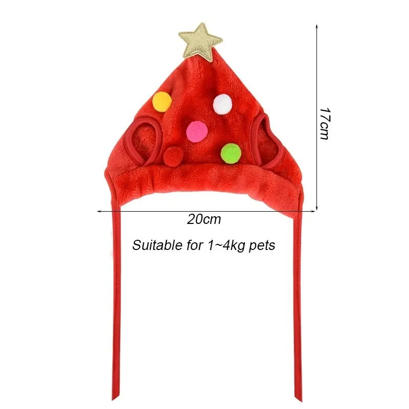 Christmas Hat & Bib Set for Pets – Festive Costume Accessories for Dogs and Cats