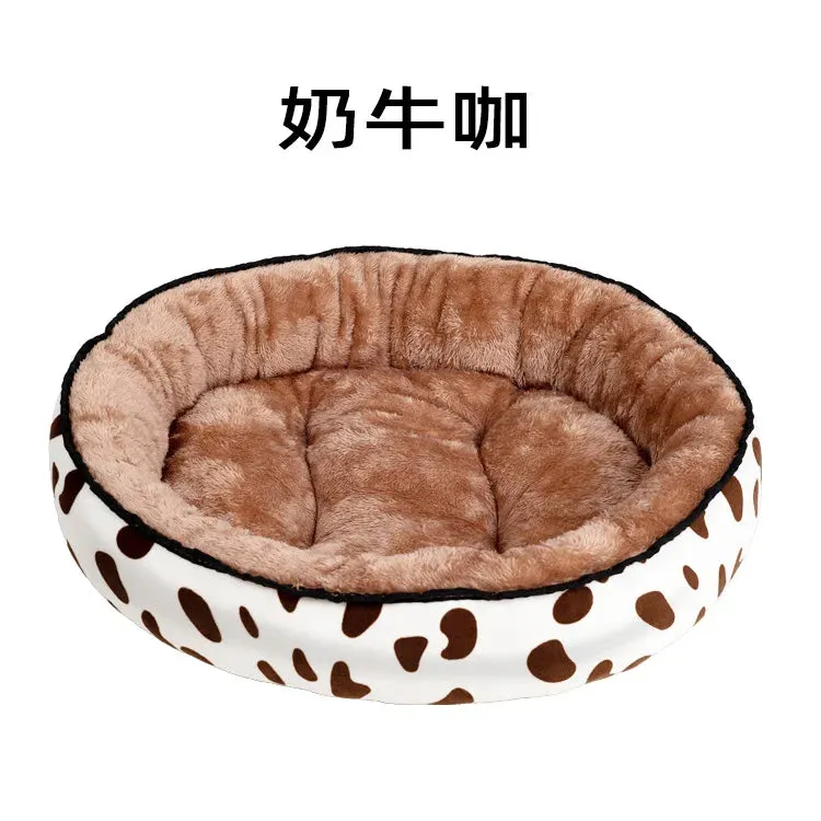Circular Winter Warm Pet Nest – Soft, Comfortable Cat & Dog Bed for Deep Sleep | All-Season Cozy Pet Supplies