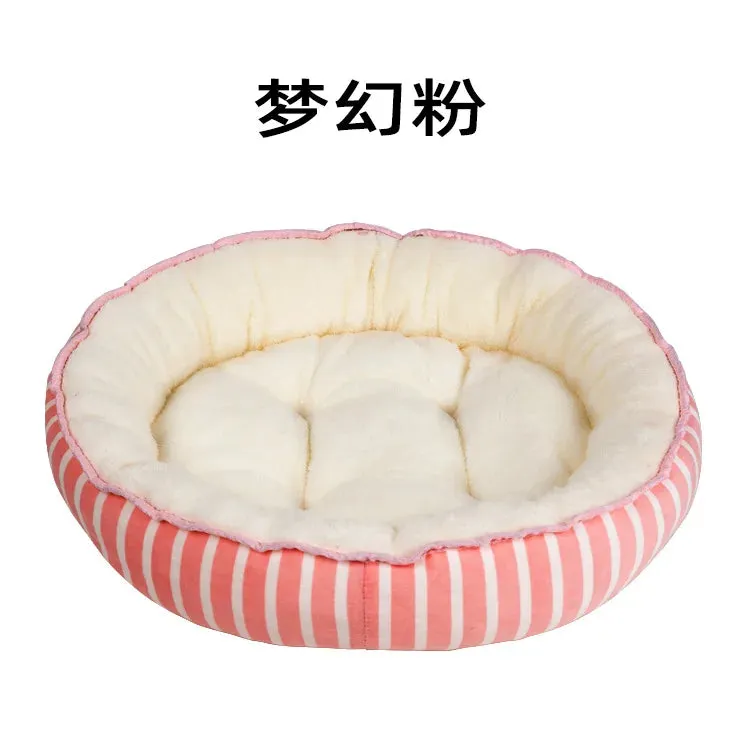 Circular Winter Warm Pet Nest – Soft, Comfortable Cat & Dog Bed for Deep Sleep | All-Season Cozy Pet Supplies