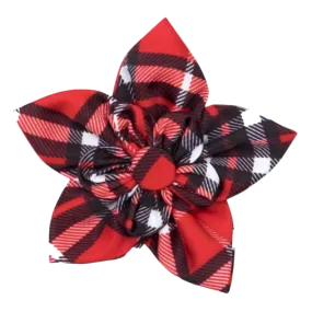 Collar Flower | Bias Plaid Red