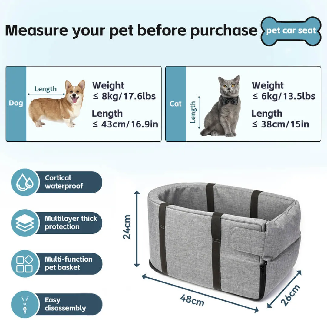 Cozy Pet Car Seat & Travel Carrier - Safe & Comfy Journeys