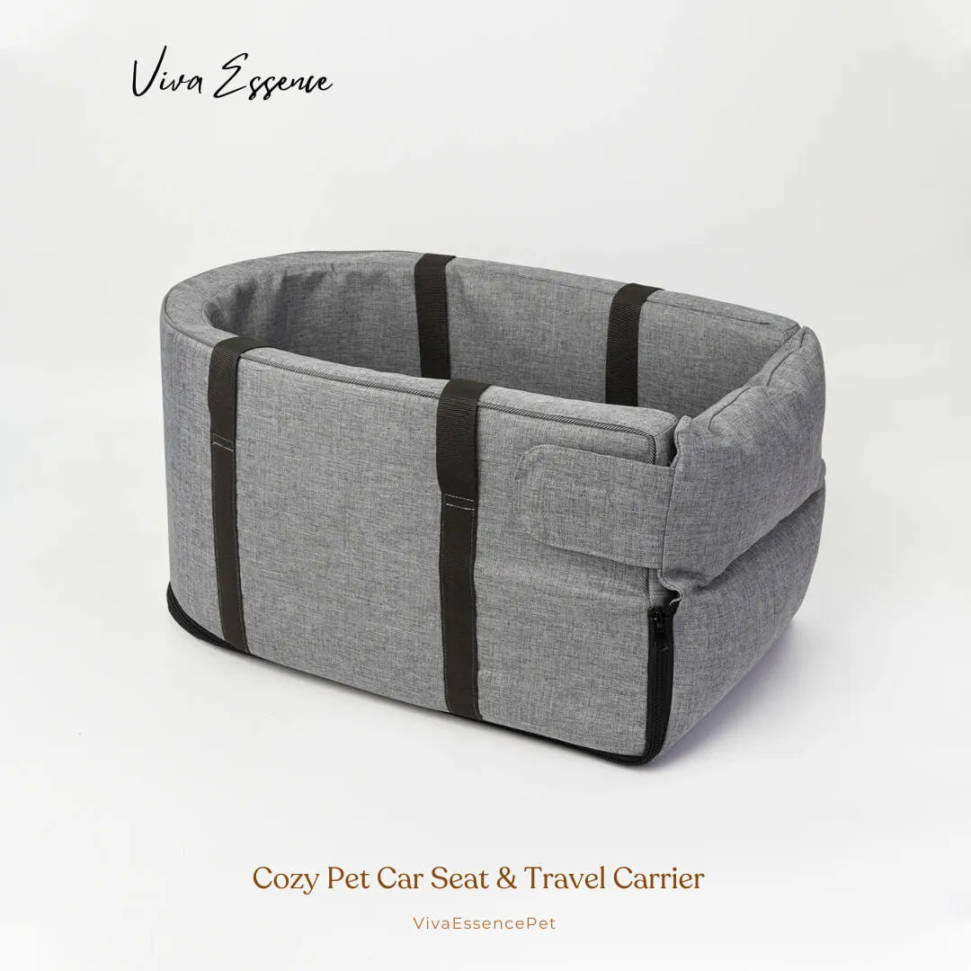 Cozy Pet Car Seat & Travel Carrier - Safe & Comfy Journeys