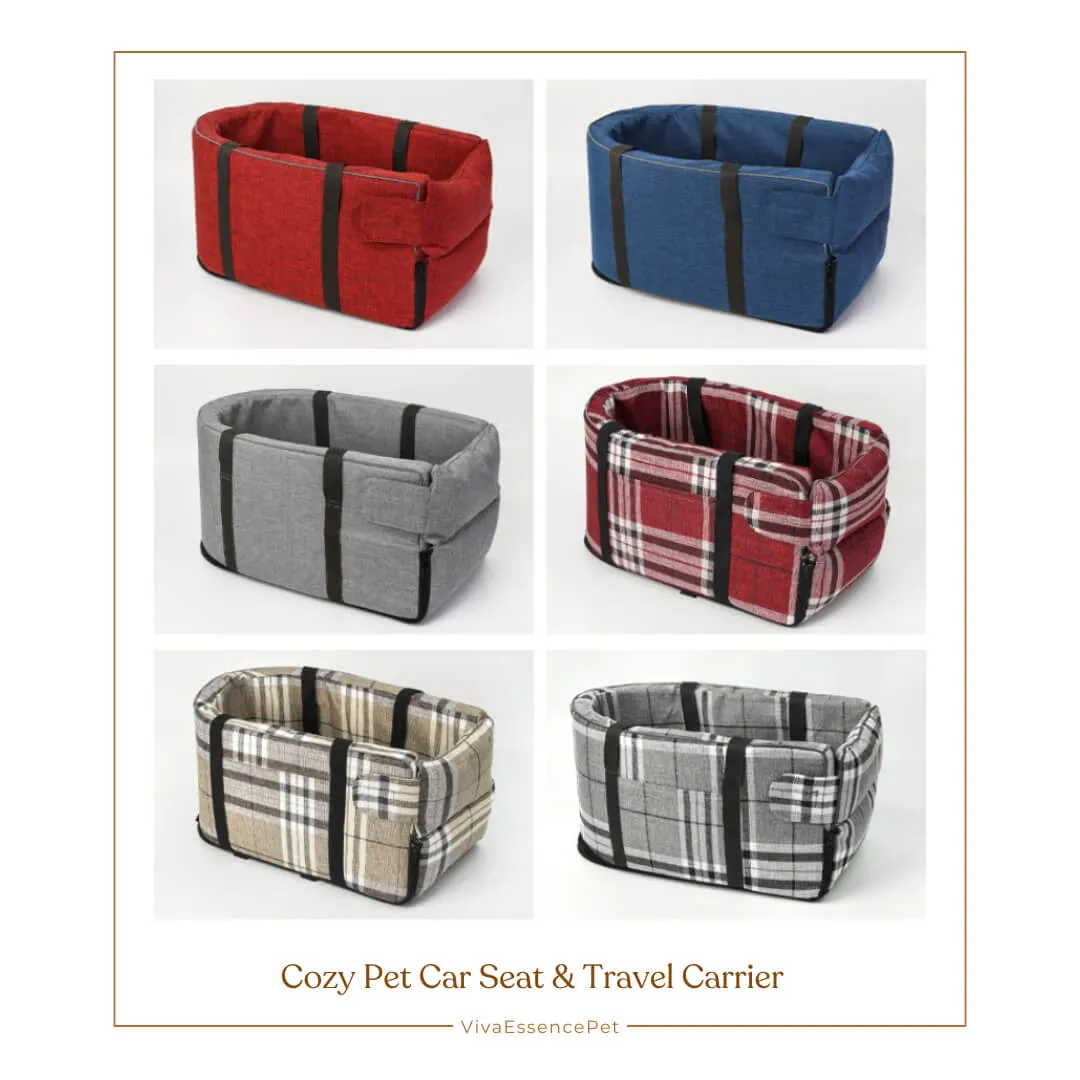 Cozy Pet Car Seat & Travel Carrier - Safe & Comfy Journeys