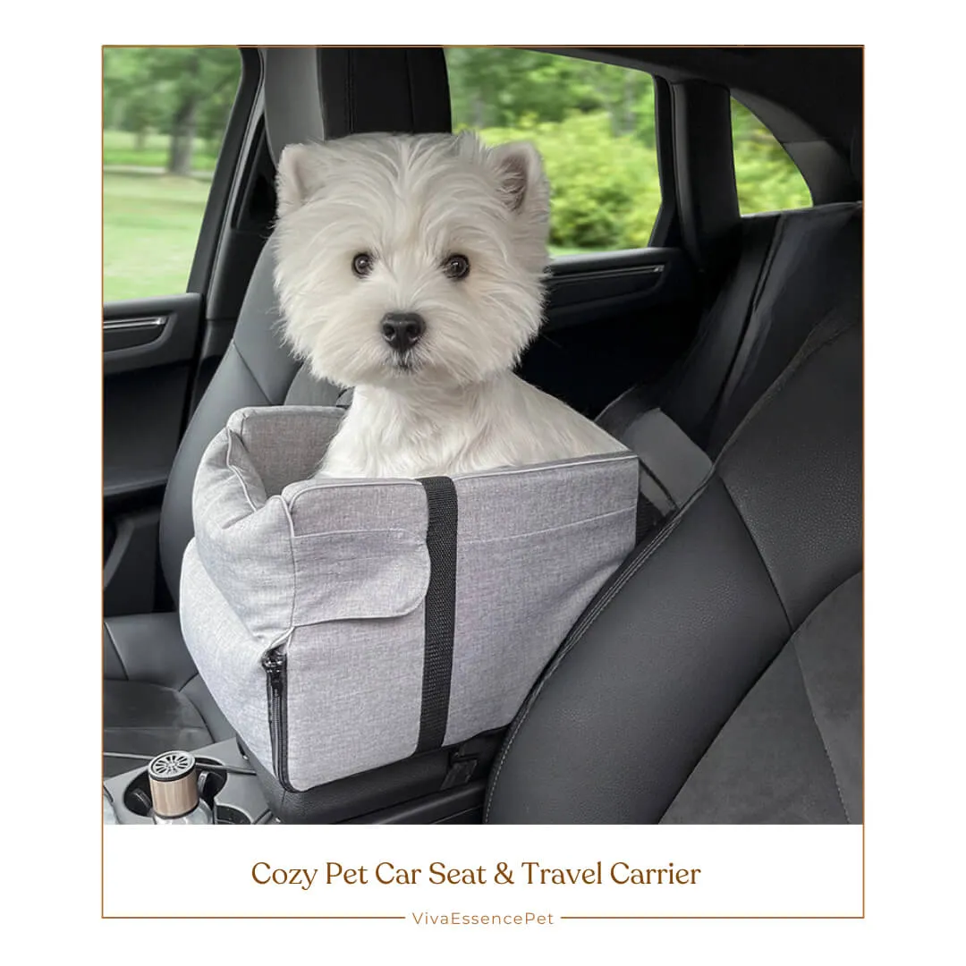 Cozy Pet Car Seat & Travel Carrier - Safe & Comfy Journeys