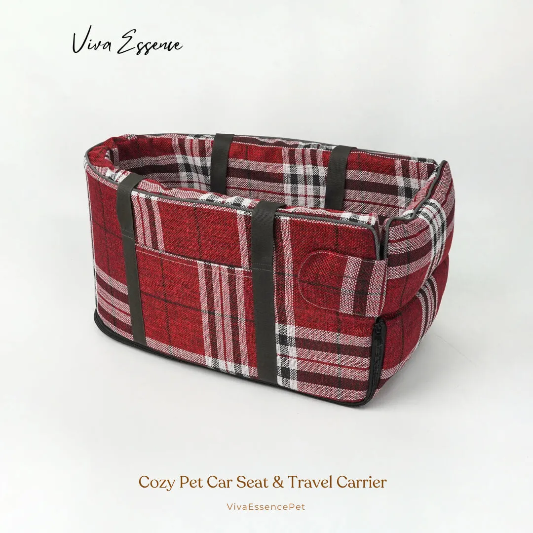 Cozy Pet Car Seat & Travel Carrier - Safe & Comfy Journeys