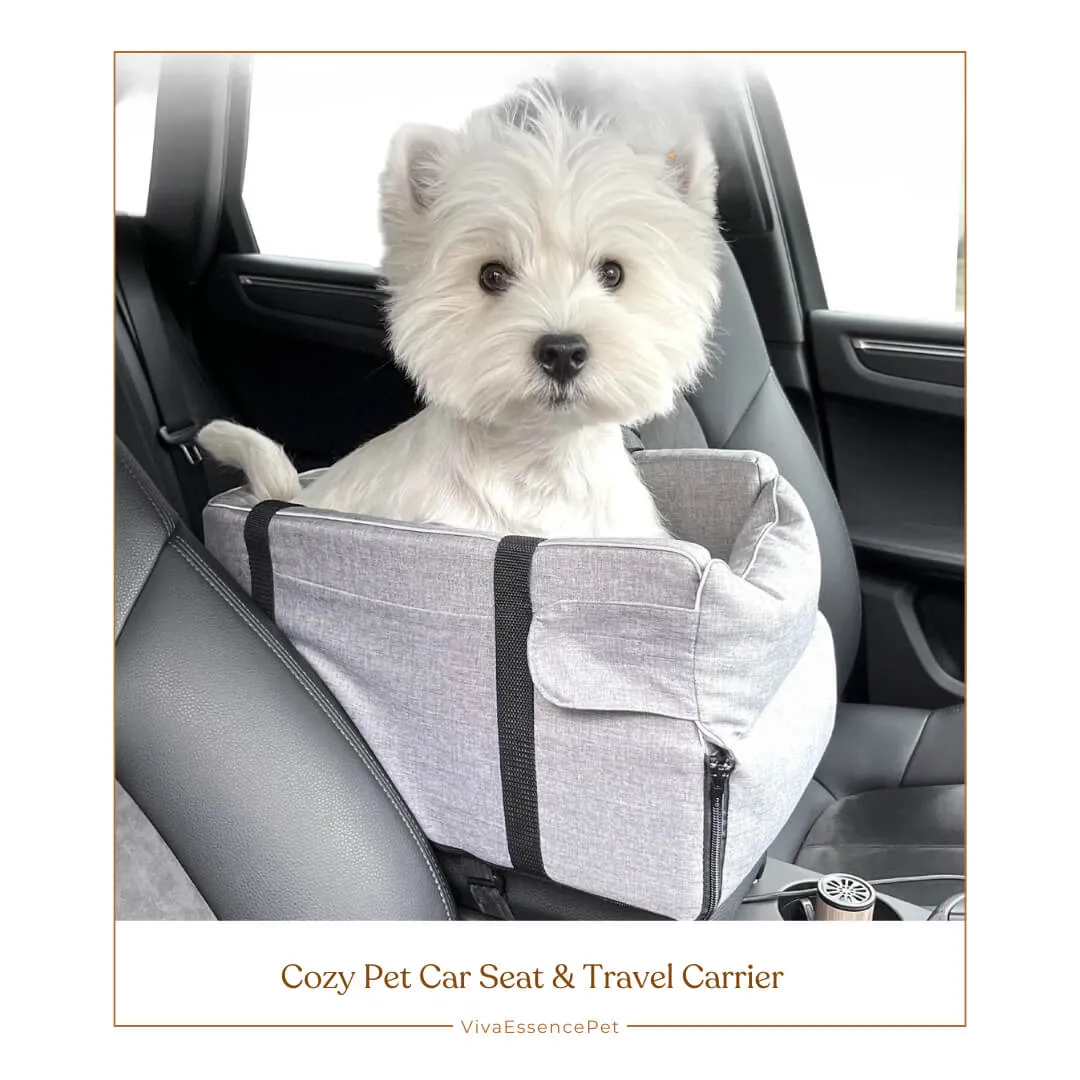 Cozy Pet Car Seat & Travel Carrier - Safe & Comfy Journeys