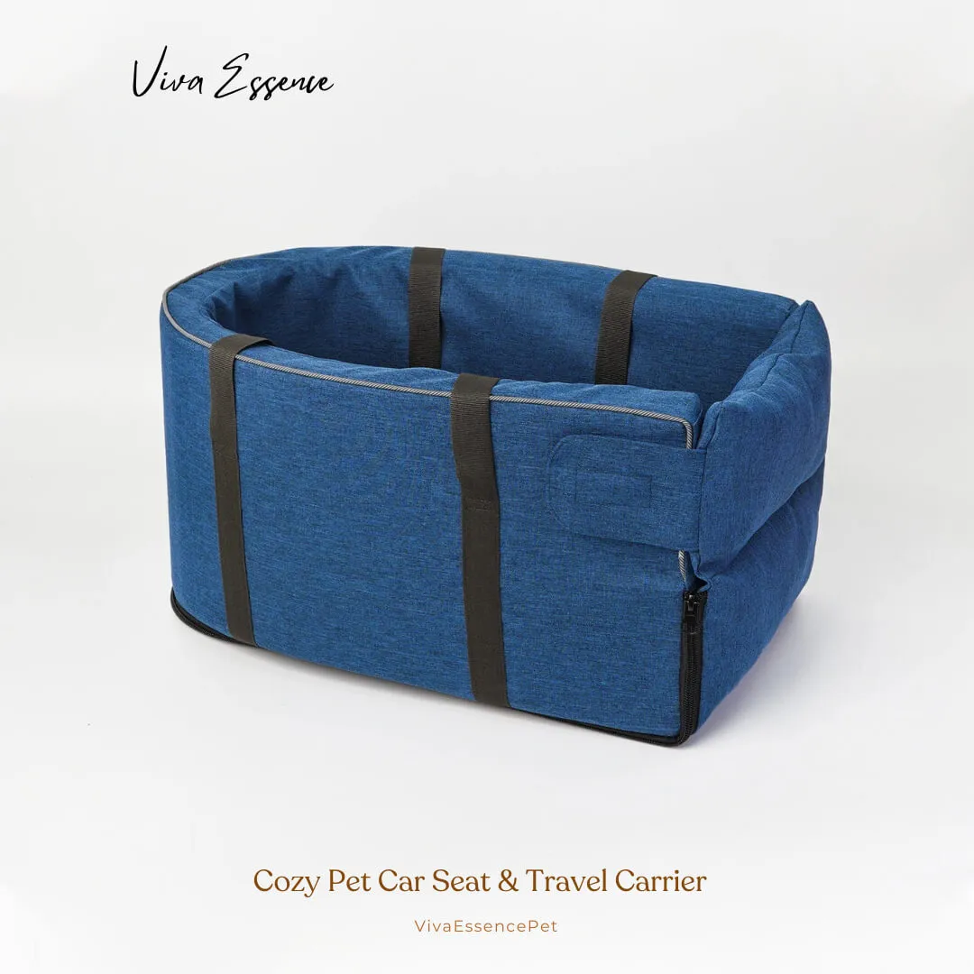 Cozy Pet Car Seat & Travel Carrier - Safe & Comfy Journeys