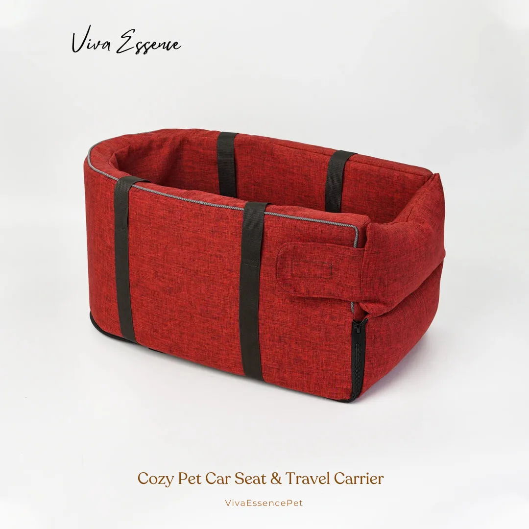 Cozy Pet Car Seat & Travel Carrier - Safe & Comfy Journeys