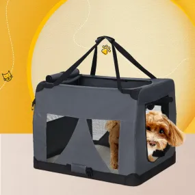 Durable Foldable Pet Carrier with Mesh Windows - i.Pet