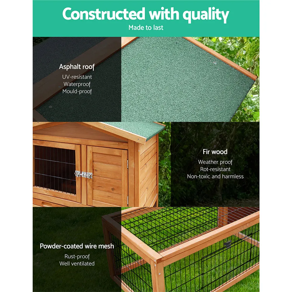 Fir Wood Chicken Coop 155cm Rabbit Hutch w/ Ramp i.Pet