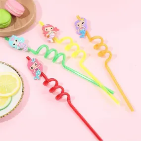 Flexible and Reusable Colourful Drinking Straws (4 pcs)