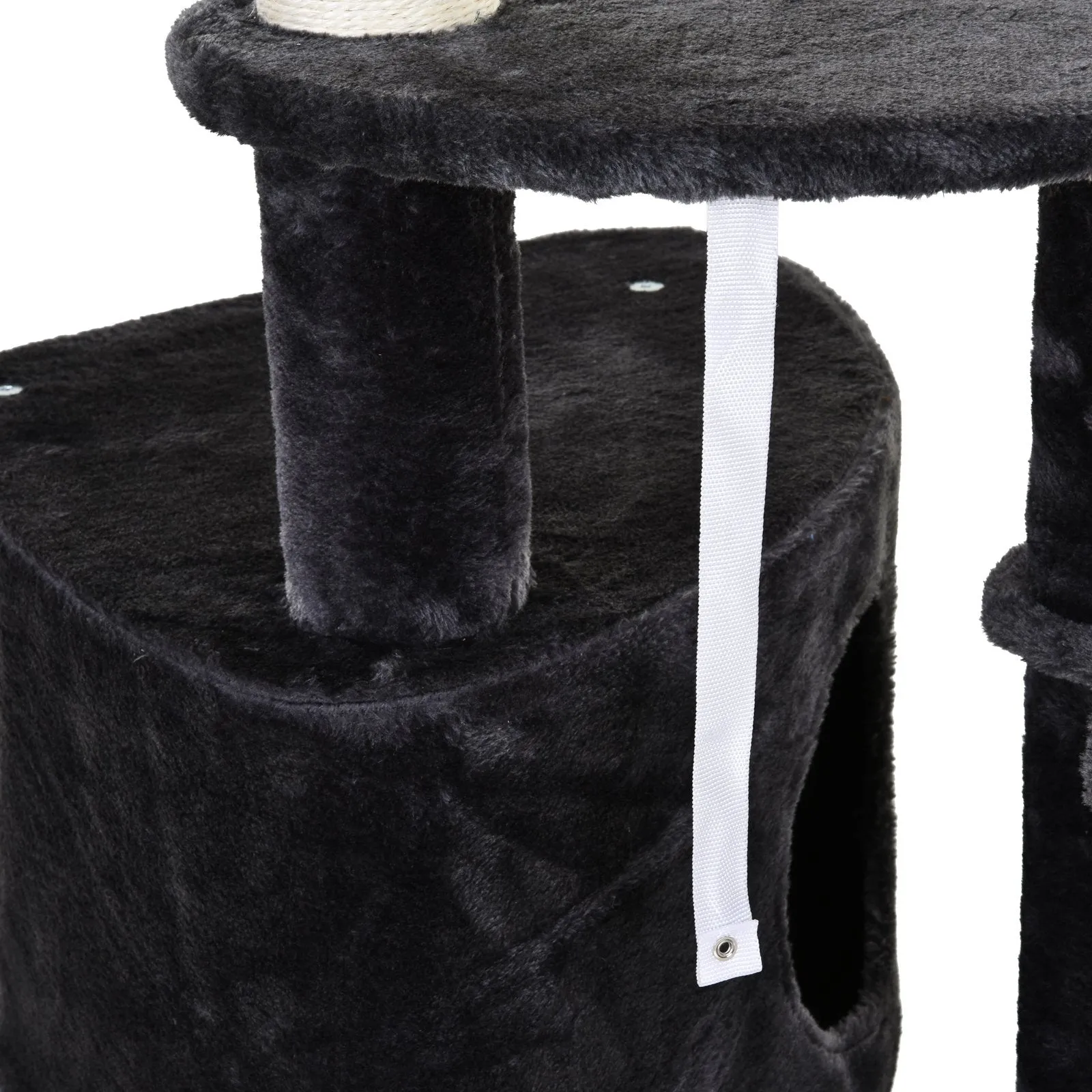 Floor to Ceiling Cat Tree for Indoor Cats Play Tower Climbing Activity Center Scratching Post Platforms Condo Adjustable Height 220-265cm Grey