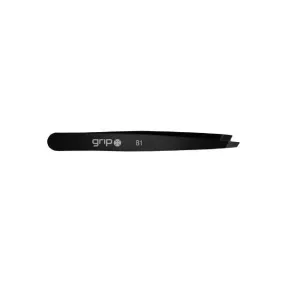 GRIP Tweezer  - Slanted Tip - Matte Black