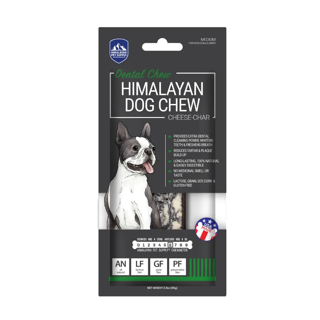 Himalayan Pet Supply Yaky Cheese Chew Charcoal Dog Treat Medium