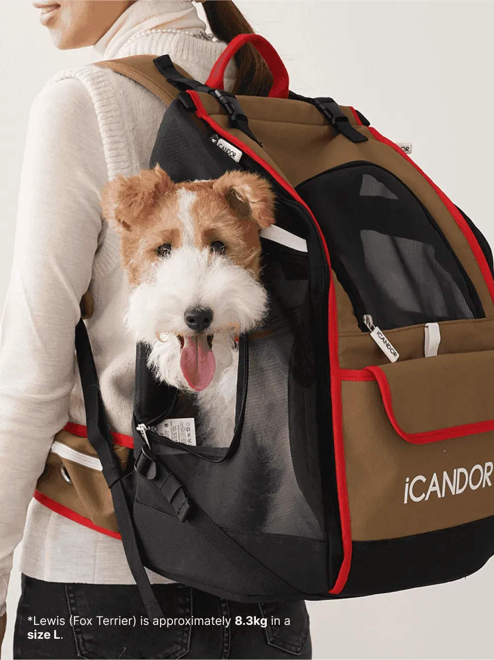 JIGE Bag | Pet Travel Backpack - Khaki