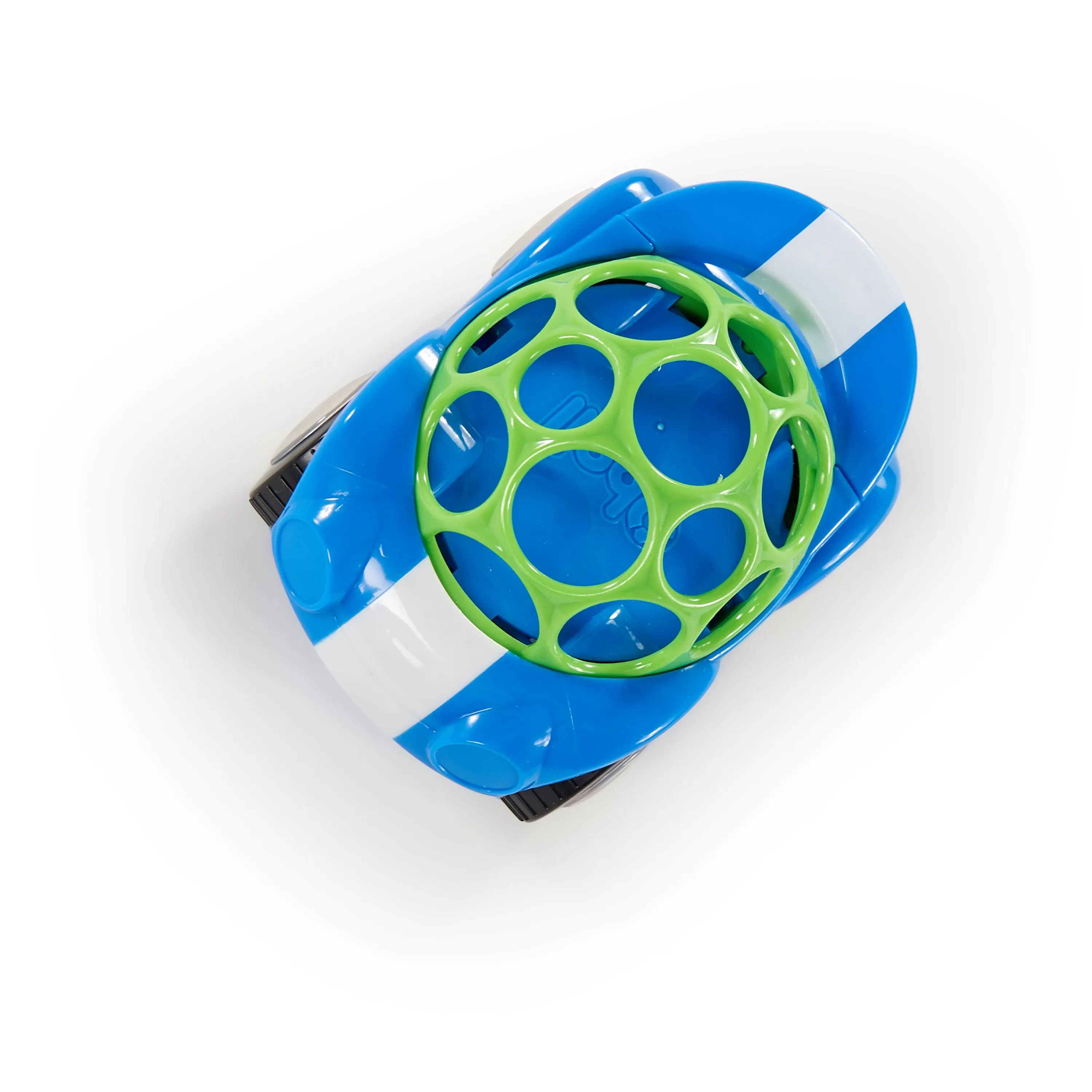 Oball Easy Grasp Rattle & Roll Toy Sports Car BPA-Free Infant Crawling Toy in Blue