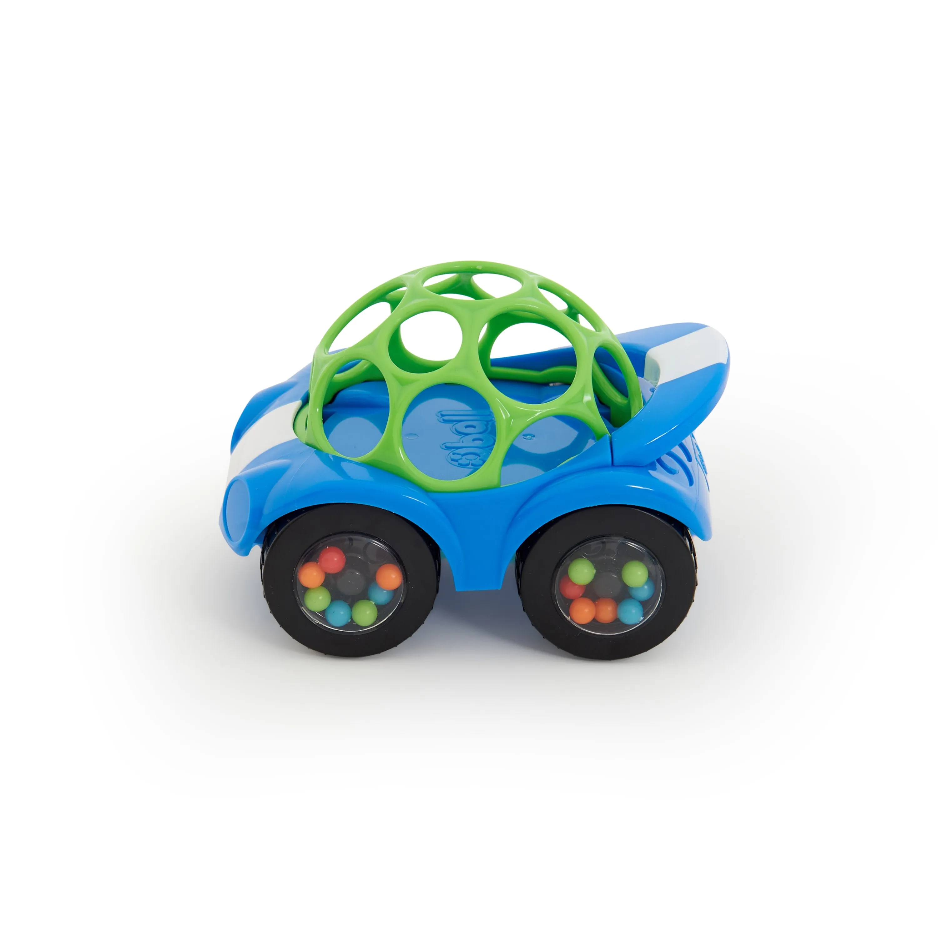 Oball Easy Grasp Rattle & Roll Toy Sports Car BPA-Free Infant Crawling Toy in Blue