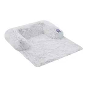 Paws & Claws Calming Plush Lounger 102x89x16cm - Silver