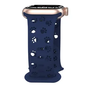 Paws & Play Hollow-Out Silicone Strap for Apple Watch- Navy