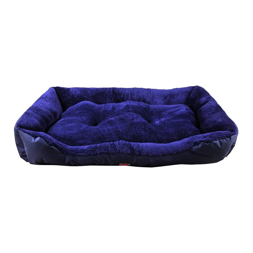 Pet Bed Mattress Dog Cat Pad Mat Cushion Soft Winter Warm Large Blue