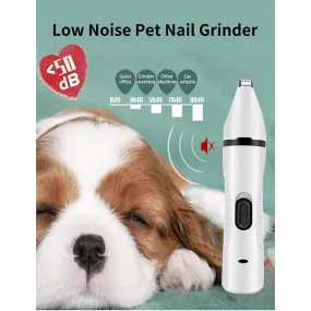 Pet Nail Clipper with LED Lights for Dogs & Cats，Electric Nails & Claws Trimmer Trimming Grooming, Safe Professional Set with Nail Trapper & Free Nail File